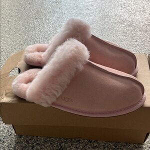 UGG Soft Pink Shearling Slippers